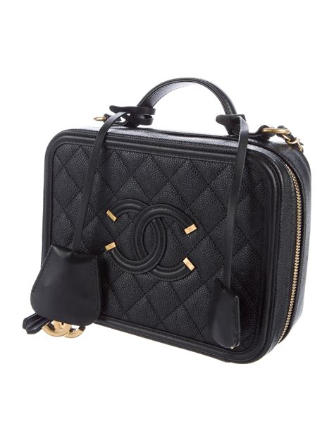 chanel filigree vanity case|chanel vanity case original.